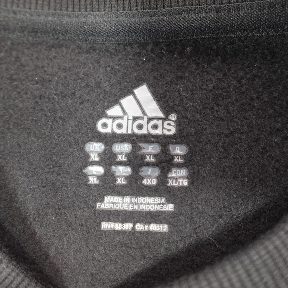 NWT Adidas Sweatshirt Mens‎ XL Black Pullover Maranatha Center Graphic Logo Crew - Picture 3 of 13
